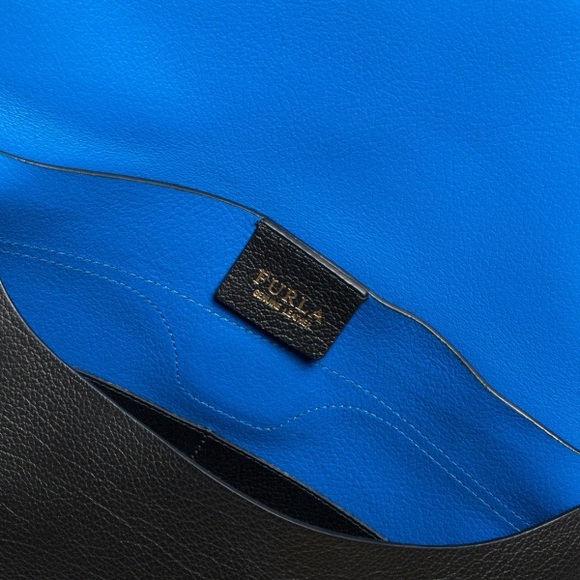 Furla Black Shoulder Bag with Gold Accents - Picture 3 of 12